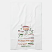 Vakantie Zelfgemaakt Eggnog Recept Kerstmis Theedoek (Verticaal)