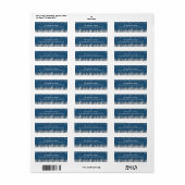 Vakantie Zilver en Blauw Winter Wonderland Etiket (Full Sheet)