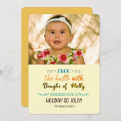 Vakantie zo vrolijk feestdagenkaart (Voorkant / Achterkant)