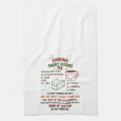 Vakantie Zoete Aardappeltaart Recept Kerstmis Theedoek (Verticaal)