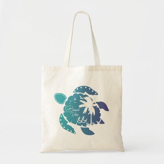 Vakantie Zomer Vibes Zee Turtle Canvas tas (Voorkant)
