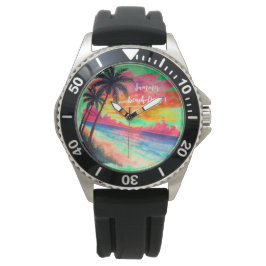 Vakantie, zomerse stranddagen, feestdag horloge