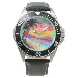 Vakantie, zomerse stranddagen, feestdag horloge