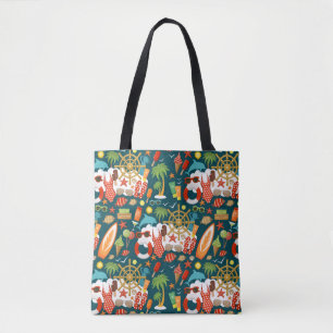 vakantie zomervakantie strandpatroon tote bag