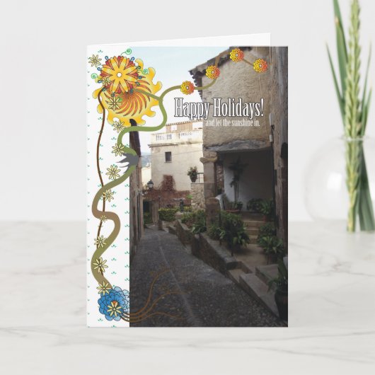 Vakantie zonneschijn feestdagen kaart (Voorkant)