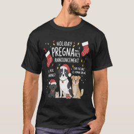 Vakantie Zwangerschap Aankondiging voor Pet Lovers T-shirt