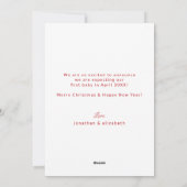 Vakantie zwangerschapsaankondiging beste cadeau oo feestdagenkaart (Achterkant)