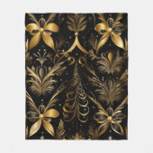  vakantie zwart en goud fleece deken (Voorkant)