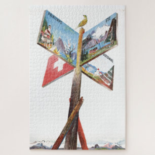 vakantie Zwitserland reisillustratie Legpuzzel