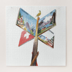 vakantie Zwitserland reisillustratie Legpuzzel