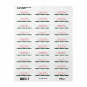 Vakantieadreslabel Green Plaid Etiket (Full Sheet)