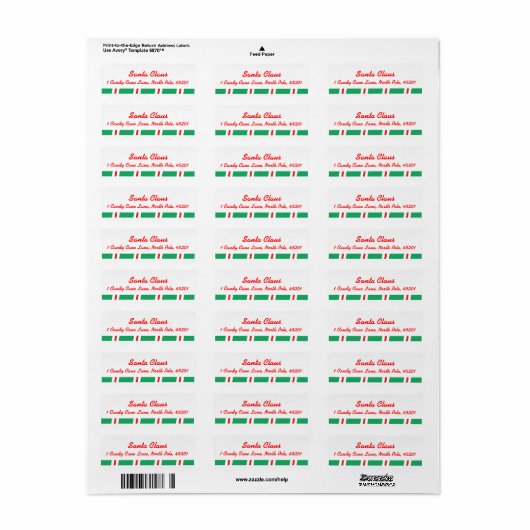 Vakantieadreslabel van Sinterklaas Etiket (Full Sheet)