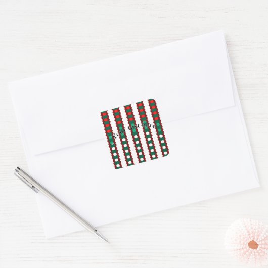 Vakantieansichtkaart Vierkante Sticker (Envelop)