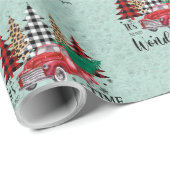 Vakantieauto met Tree Wrapping Paper Cadeaupapier (Rol Hoek)