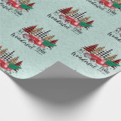 Vakantieauto met Tree Wrapping Paper Cadeaupapier (Hoek)