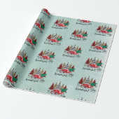 Vakantieauto met Tree Wrapping Paper Cadeaupapier (Uitgerold)