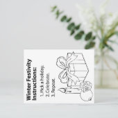 vakantiebestemming feestdagenkaart (Staand voorkant)