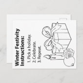 vakantiebestemming feestdagenkaart (Voorkant / Achterkant)