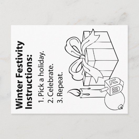 vakantiebestemming feestdagenkaart (Voorkant)