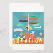 Vakantiebestemmingen Kaart (Voorkant / Achterkant)