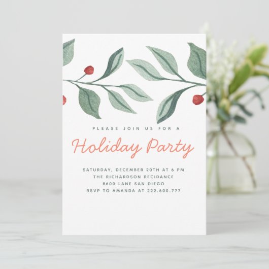 Vakantieblad voor de feestdag feestdagenkaart (Staand voorkant)