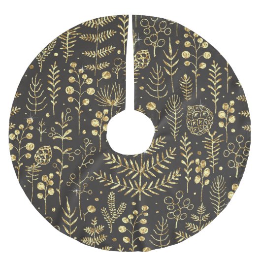 Vakantiebladeren:  dennenappelpatroon kerstboom rok (Voorkant)