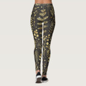 Vakantiebladeren:  dennenappelpatroon leggings (Achterkant)