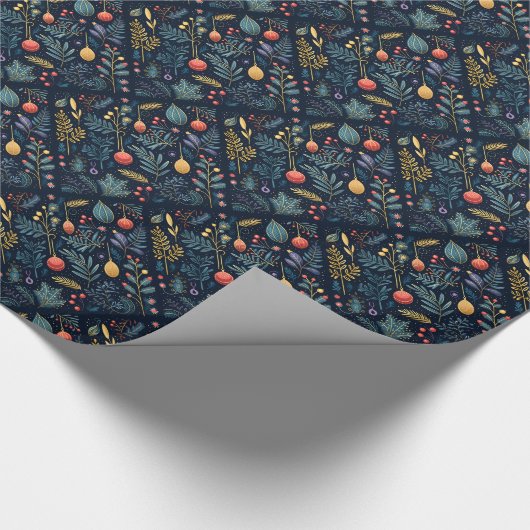 Vakantiebladerpatroon Cadeaupapier (Hoek)