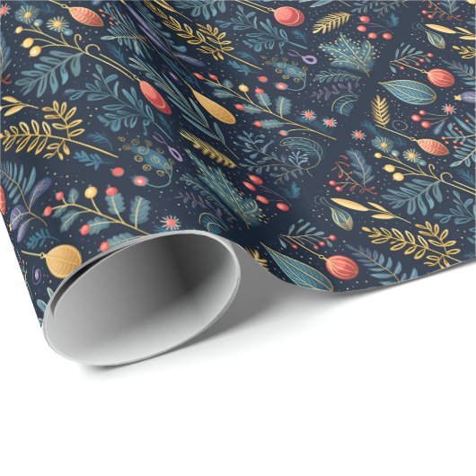 Vakantiebladerpatroon Cadeaupapier (Rol Hoek)
