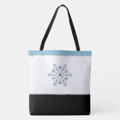 Vakantieblauw Snowflake Tote Bag (Voorkant)