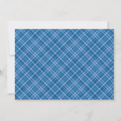 Vakantieblauwe kerstkaart kaart (Achterkant)