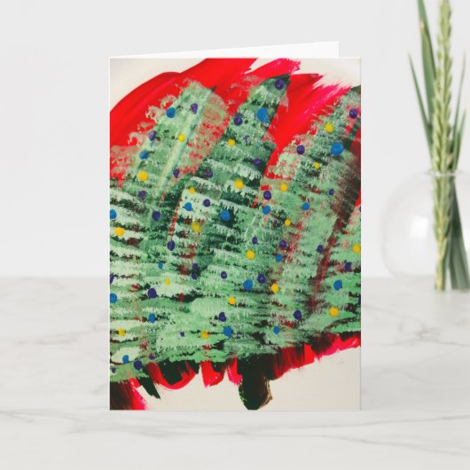 Vakantiebomen met Lights Art Kaart (Voorkant)