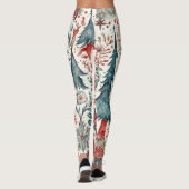 Vakantiebomen Wintervakantie grillig design Leggings (Achterkant)