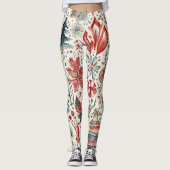 Vakantiebomen Wintervakantie grillig design Leggings (Voorkant)