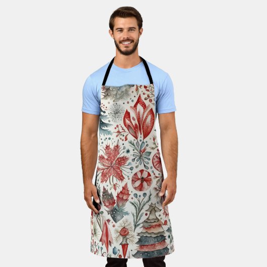 Vakantiebomen Wintervakantie grillig design Schort (Gedragen)