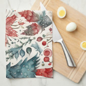 Vakantiebomen Wintervakantie Theedoek (Quarter Fold)