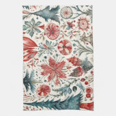 Vakantiebomen Wintervakantie Theedoek (Verticaal)