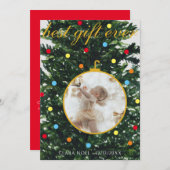 Vakantieboom en Ornament Geboorte Aankondiging (Voorkant / Achterkant)