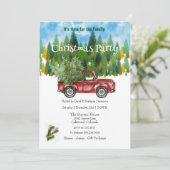 Vakantieboom in Truck Kerstfeest Kaart (Staand voorkant)