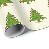 Vakantieboom Kerstmis Cadeaupapier (Rol Hoek)