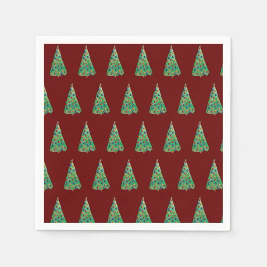 Vakantieboom Kerststemming Servet (Voorkant)