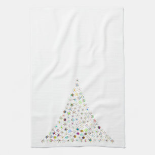 Vakantieboom keukenhanddoek - wit