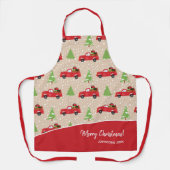  vakantieboom Vrachtwagen Kerst-keuken Schort (Voorkant)
