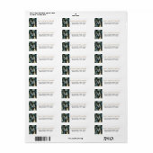 Vakantiebos Kerstmis Monogram Retouradres Etiket (Full Sheet)
