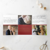 Vakantiebrief met foto - Candy Canes Drieluik Uitnodiging (Binnen)