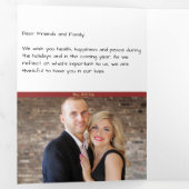 Vakantiebrief met foto - Candy Canes Drieluik Uitnodiging (Binnenzijde eerst)