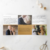 Vakantiebrief met foto - Gouden Momenten Drieluik Uitnodiging (Binnen)