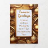 Vakantiebrief met foto - Gouden Momenten Drieluik Uitnodiging (Cover)