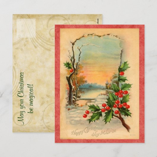  vakantieBriefkaart Feestdagenkaart (Voorkant / Achterkant)