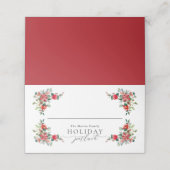 Vakantiebuffet Potluck Voedsel Naam bord Plaatskaartje (Buitenkant ongevouwen)